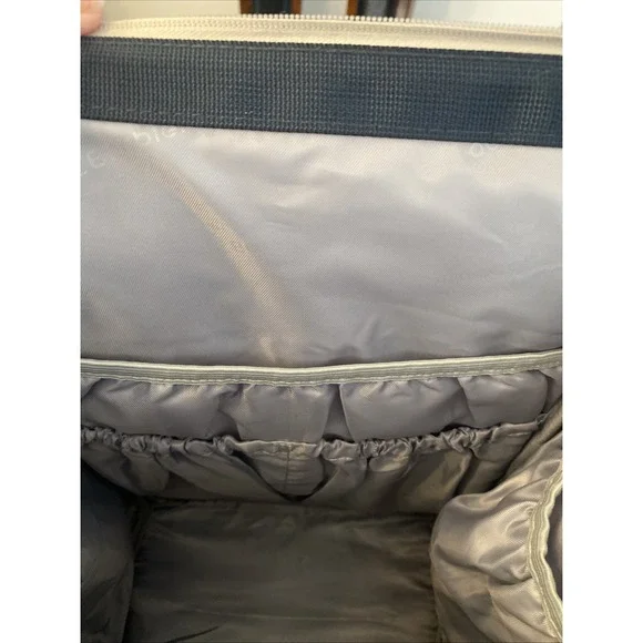 BabbleRoo Diaper Bag Backpack Grey/Blue w/Pacifier case/Changing Pad NEW - Picture 15 of 16